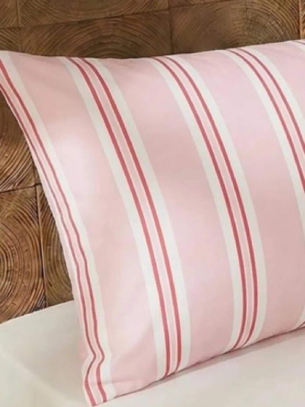 Body Pillow Cover 100% Cotton - RIBBON STRIPE PINK 20x54”